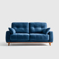 Dwuosobowa sofa aksamitna granatowa 180 x 90 x 85 cm